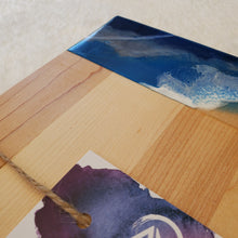 Load image into Gallery viewer, Moody Ocean  Resin Maple Cheese Board Square #1